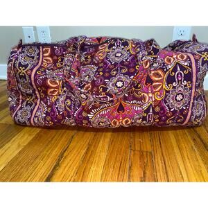 VERA BRADLEY Retired Safari Sunset XL Quilted 100% Cotton Duffel Bag